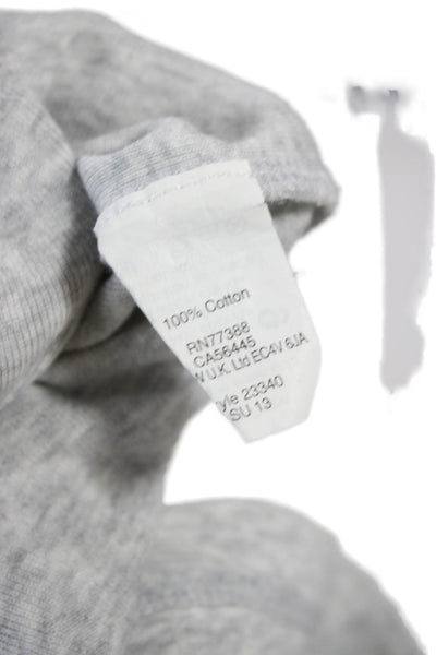 J Crew Women Gray Cotton Scoop Neck Short Sleeve Basic T-Shirt Size S