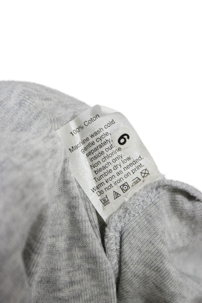 J Crew Women Gray Cotton Scoop Neck Short Sleeve Basic T-Shirt Size S