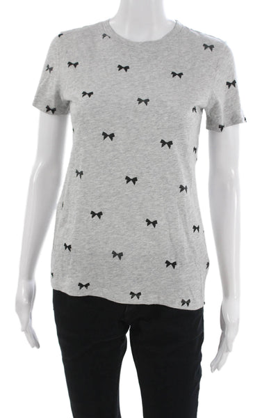 J Crew Womens Basic Gray Cotton Crew Neck Short Sleeve T-Shirt Size S