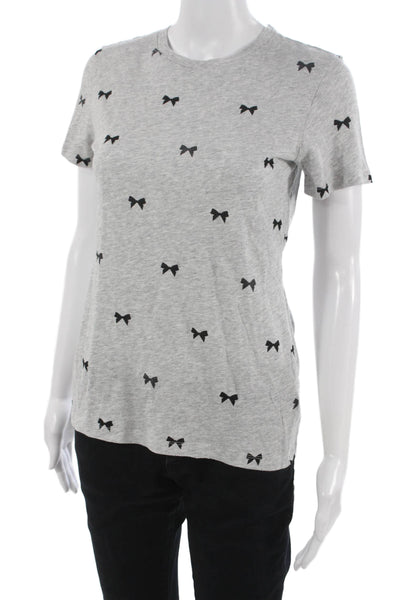 J Crew Womens Basic Gray Cotton Crew Neck Short Sleeve T-Shirt Size S