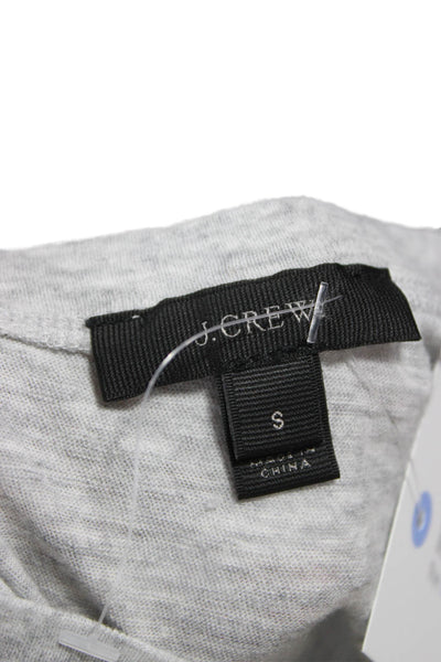 J Crew Womens Basic Gray Cotton Crew Neck Short Sleeve T-Shirt Size S