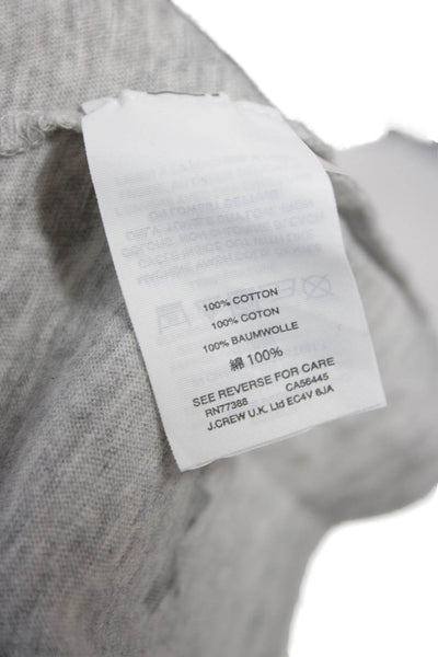 J Crew Womens Basic Gray Cotton Crew Neck Short Sleeve T-Shirt Size S