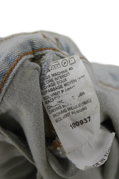IRO Womens Blue Cotton Button Vest Size 2