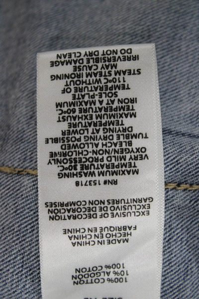 Joes Womens Basic Jacket Blue Cotton Long Sleeve Button Size XL