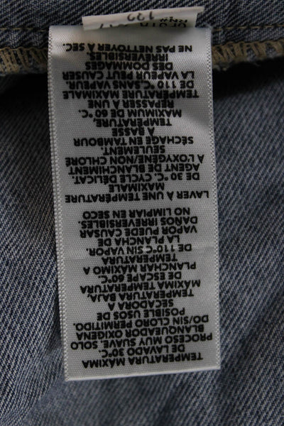 Joes Womens Basic Jacket Blue Cotton Long Sleeve Button Size XL
