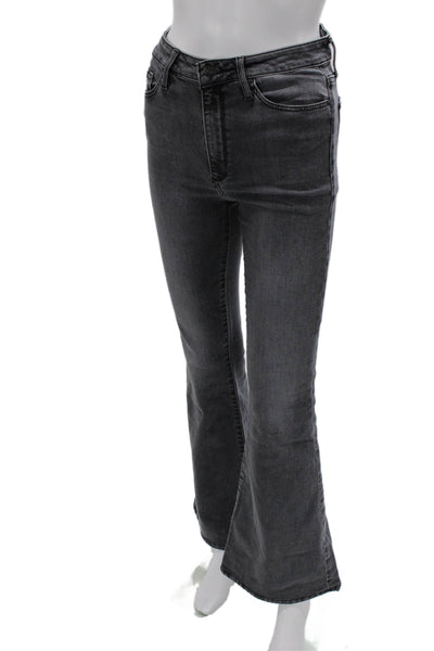 Black Orchid Womens Gray Flared Cotton Jeans Size 27