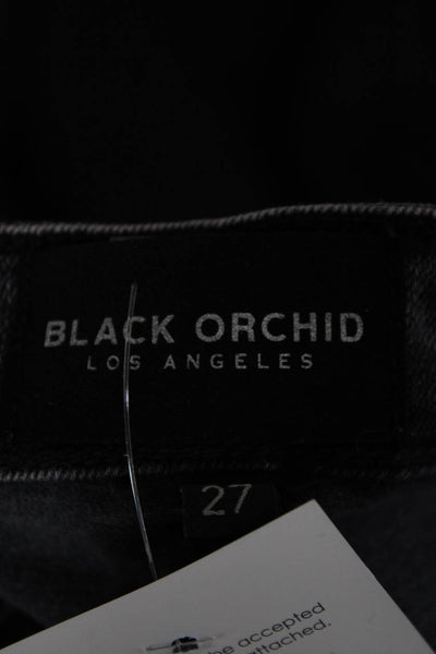 Black Orchid Womens Gray Flared Cotton Jeans Size 27