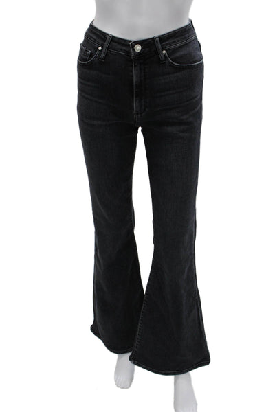 Black Orchid Women Flared Black High Rise Cotton Jeans Size 27