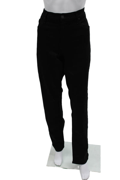 Paige Women Straight Black High Rise Rayon Jeans Size 36
