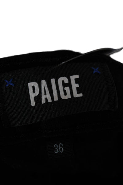 Paige Women Straight Black High Rise Rayon Jeans Size 36
