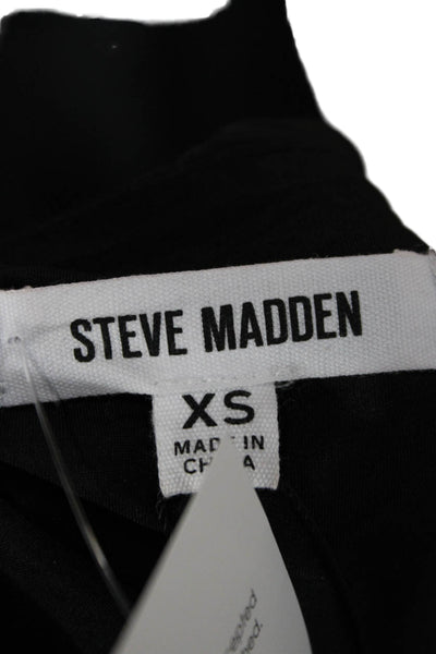Steve Madden Women Fit & Flare One Shoulder Long Sleeve Black Dress Size XS