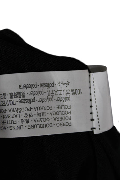 Zara Women Bodycon Short Sleeve High Neck Black Dress Zip Size L