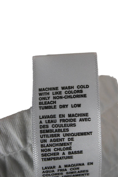 James Perse Womens Cargo Pants White Striped Cotton Pull On Size 4