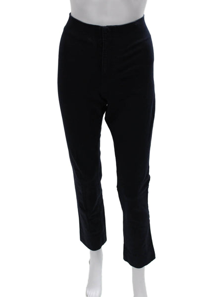 M.M. Lafleur Womens Dress Pants Blue Cotton Zip Size 4