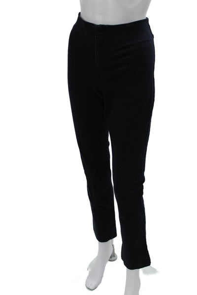 M.M. Lafleur Womens Dress Pants Blue Cotton Zip Size 4