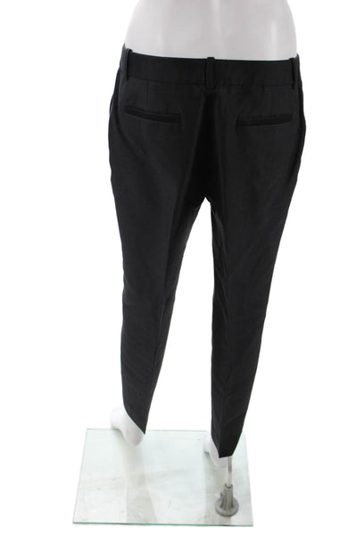J Crew Womens Dress Pants Black Wool Zip Size 6