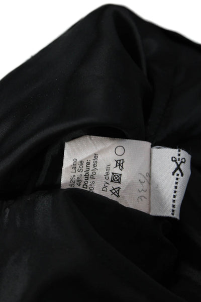 J Crew Womens Dress Pants Black Wool Zip Size 6