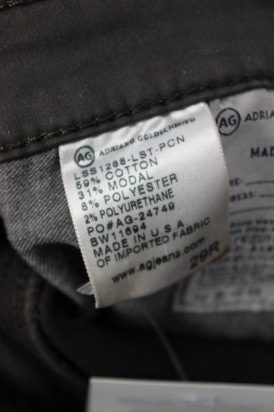 AG Adriano Goldschmied Womens Skinny Jeans Brown Cotton Blend Button Size 26