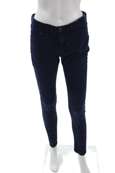 Rag & Bone Womens Skinny Blue Cotton Jeans Button Closure Size 29