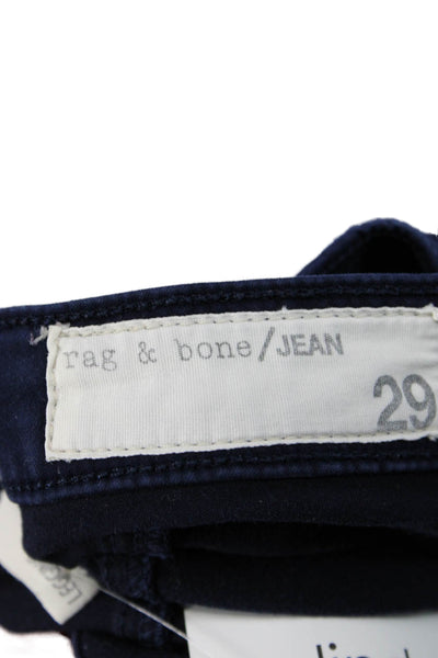 Rag & Bone Womens Skinny Blue Cotton Jeans Button Closure Size 29