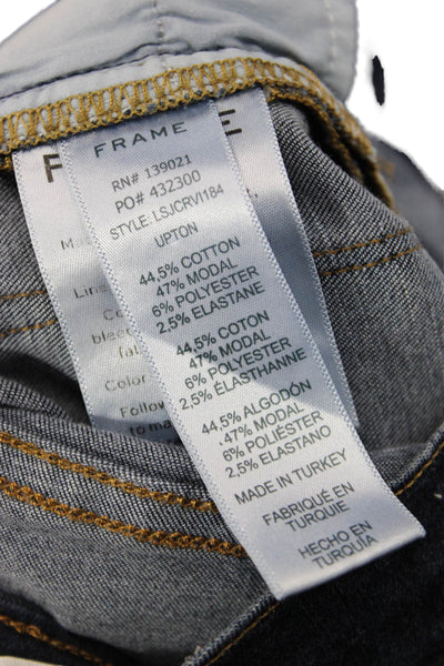 Frame Denim Women Ankle Jeans Blue Low Rise Button Cotton Size 28