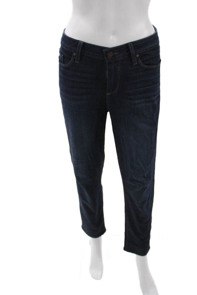 Paige Women Skinny Jeans Blue High Rise Rayon Button Inseam 27 Size 32