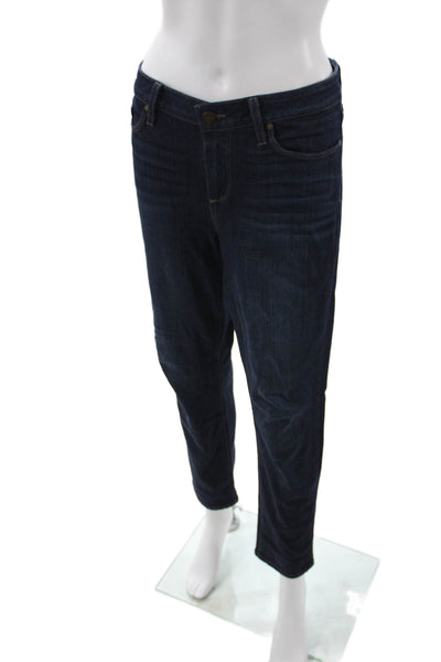 Paige Women Skinny Jeans Blue High Rise Rayon Button Inseam 27 Size 32