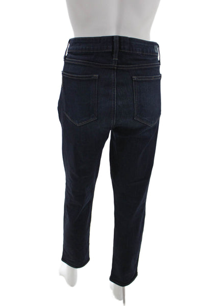Paige Women Skinny Jeans Blue High Rise Rayon Button Inseam 27 Size 32
