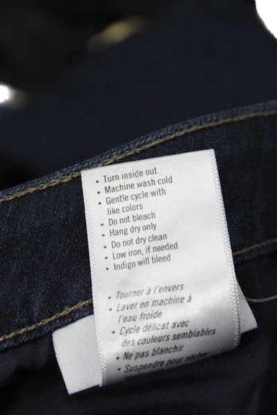 Paige Women Skinny Jeans Blue High Rise Rayon Button Inseam 27 Size 32