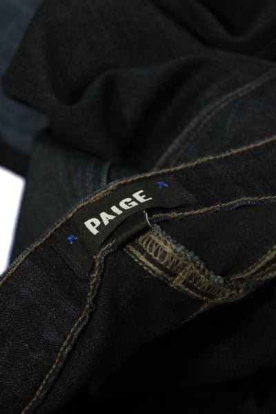 Paige Women Skinny Jeans Blue High Rise Rayon Button Inseam 27 Size 32