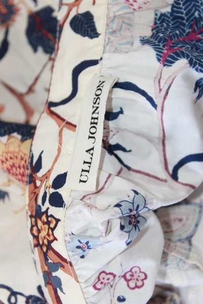 Ulla Johnson Womens Wrap Skirt Multicolor Floral Tie Cotton Long Size 10