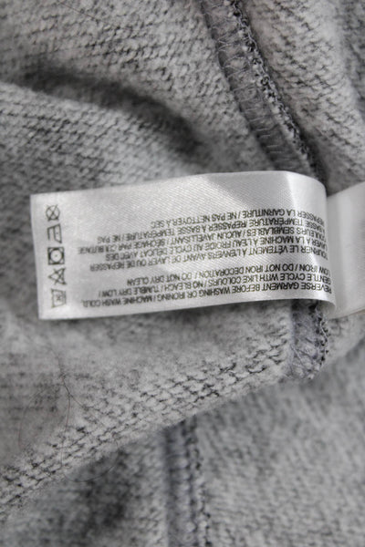 Roots Women Cape Hoodie Gray Cotton Round Neck 3/4 Sleeve Size One Size