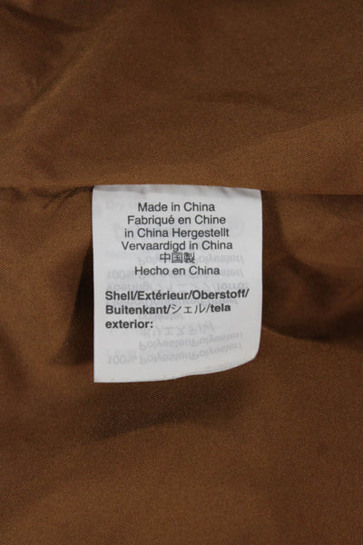J Crew Womens A-Line Mini Skirt Brown Polyester Solid Zip Size 2