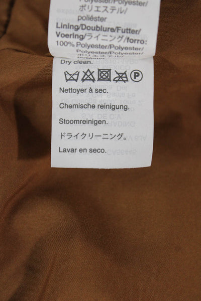 J Crew Womens A-Line Mini Skirt Brown Polyester Solid Zip Size 2