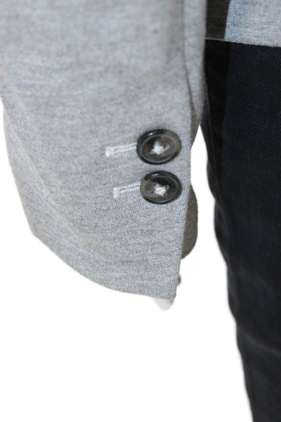 Closed Womens Basic Knit Button Jacket Gray Long Sleeve Size XS