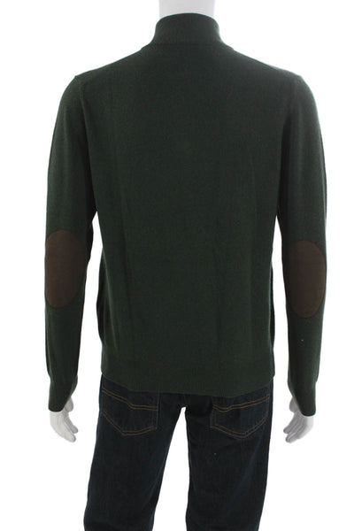 Hackett Mens Green Wool Mock Neck Pullover Sweater Long Sleeve Fall Size S