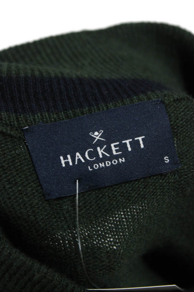 Hackett Mens Green Wool Mock Neck Pullover Sweater Long Sleeve Fall Size S