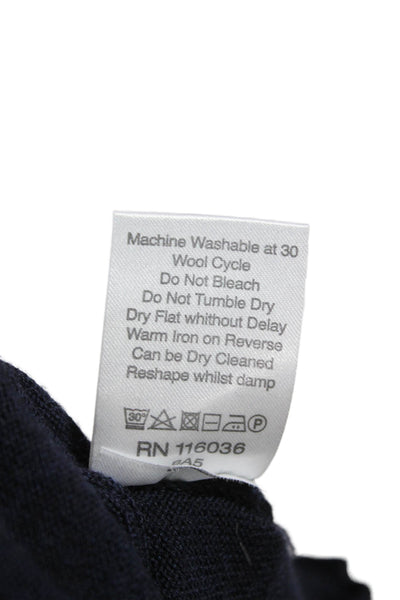 Charles Tyrwhitt Mens Merino V-Neck Pullover Blue Size S