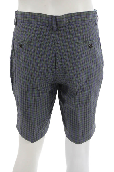 Polo Golf Ralph Lauren Mens Multicolor Cotton Plaid Bermuda Shorts Size 32