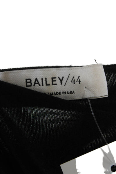 Bailey 44 Womens Tunic Black Round Neck Short Sleeve Polyurethane Size L