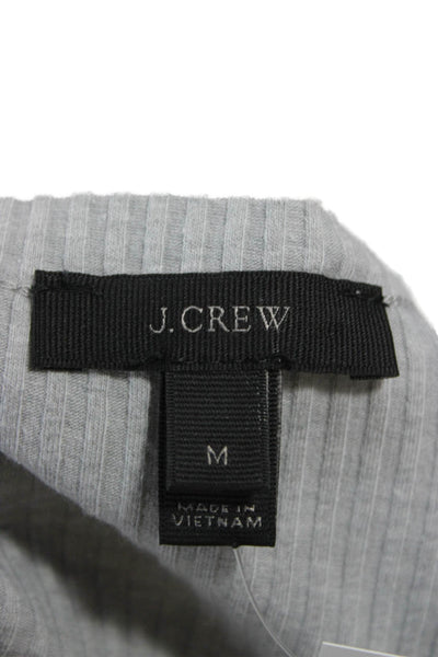 J Crew Womens Gray Cotton Scoop Neck Sleeveless Tank Solid Size M