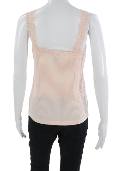 J Crew Womens Tank Pink Cotton Scoop Neck Sleeveless Solid Size M