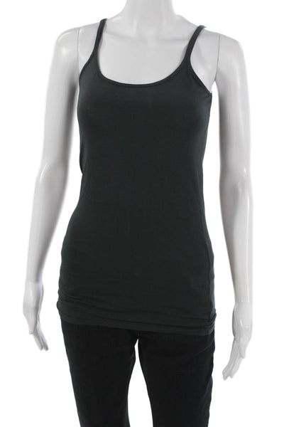 Calypso Women Black Spaghetti Strap Tank Cotton Blend Size S