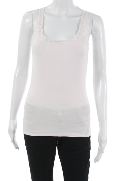 Calypso Saint Barth Womens Pink Basic Tank Scoop Neck Viscose Size M