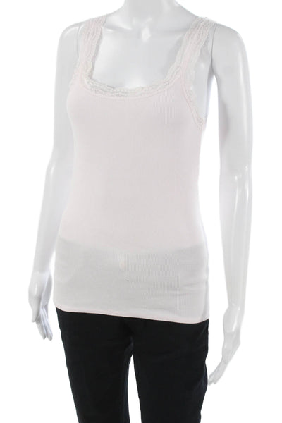 Calypso Saint Barth Womens Pink Basic Tank Scoop Neck Viscose Size M
