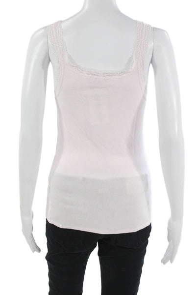 Calypso Saint Barth Womens Pink Basic Tank Scoop Neck Viscose Size M