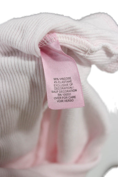 Calypso Saint Barth Womens Pink Basic Tank Scoop Neck Viscose Size M