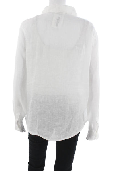 Margaret OLeary Women Basic Cashmere Crew Neck Long Sleeve Sweater Pink Size S