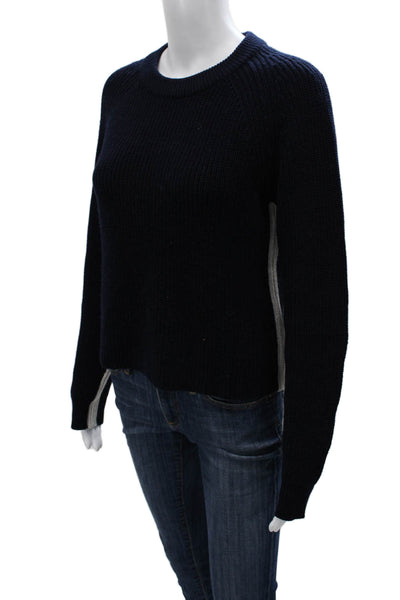 Velvet Womens Blue Wool Crew Neck Long Sleeve Pullover Size XS