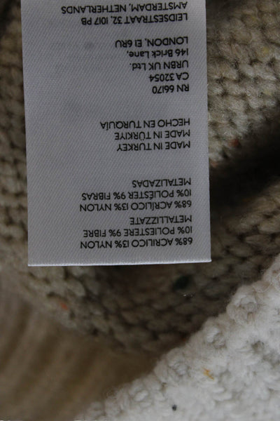 Pilcro Anthropologie Women Pullover Sweater Fair Isle Beige Size XS